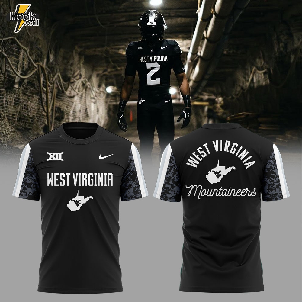 West Virginia Football Charcoal Black Suit 2025 Combo Shirt West Virginia Football Charcoal Black Suit 2025 Combo Shirt