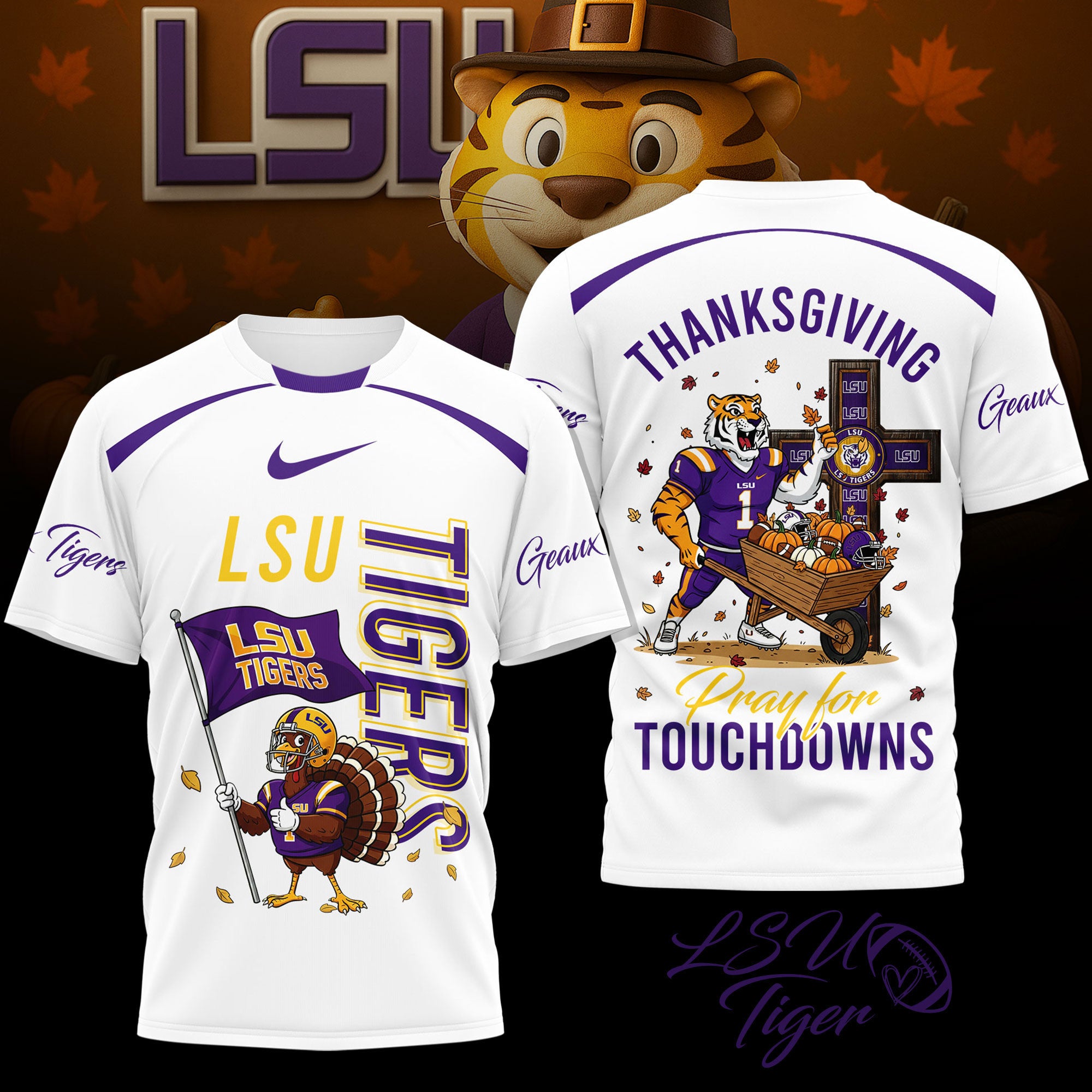 Premium Lsu Thanksgiving 3d Shirt Httt 01 Premium Lsu Thanksgiving 3d Shirt Httt 01