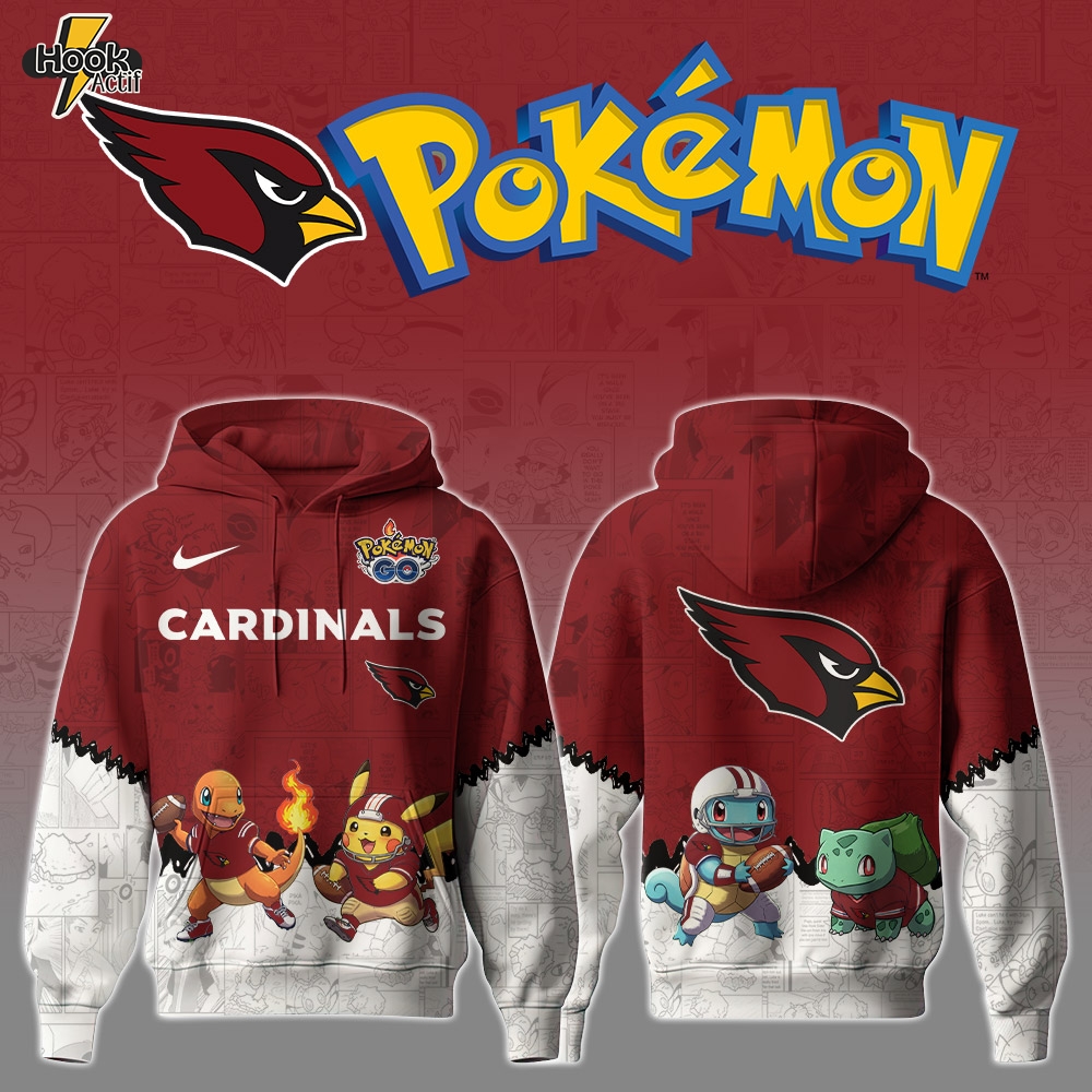ARI Cardinals Special Pokemon Limited Edition Hoodie ARI Cardinals Special Pokemon Limited Edition Hoodie