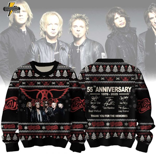 Aerosmith 55th Anniversary Ugly Sweater