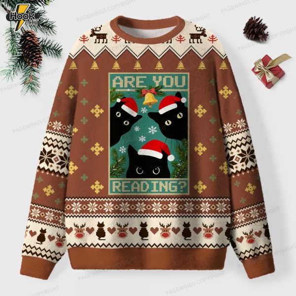 Are You Reading Unisex Ugly Knit Christmas Sweater