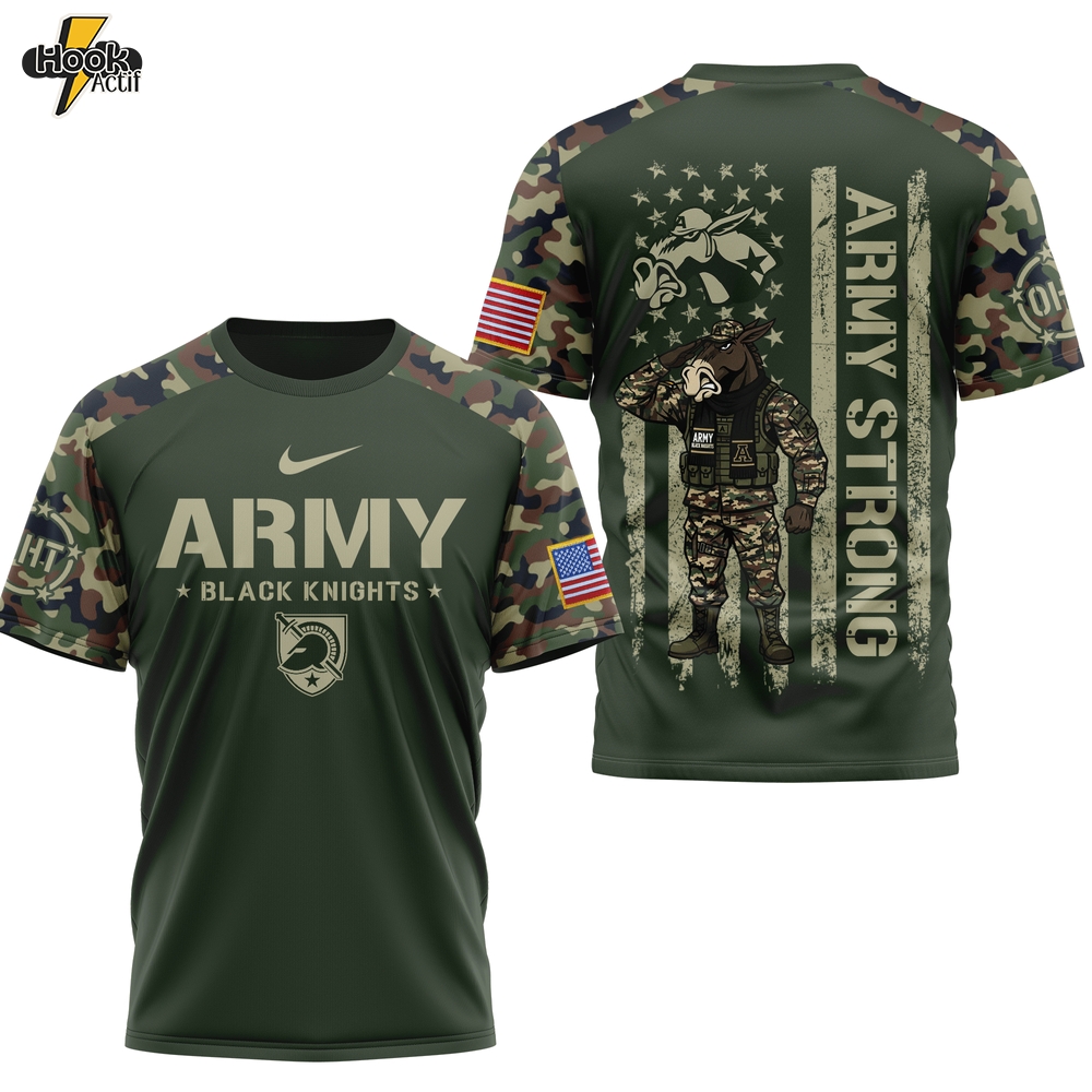 Army Black Knights Army Strong 3D Tshirt Army Black Knights Army Strong 3D Tshirt