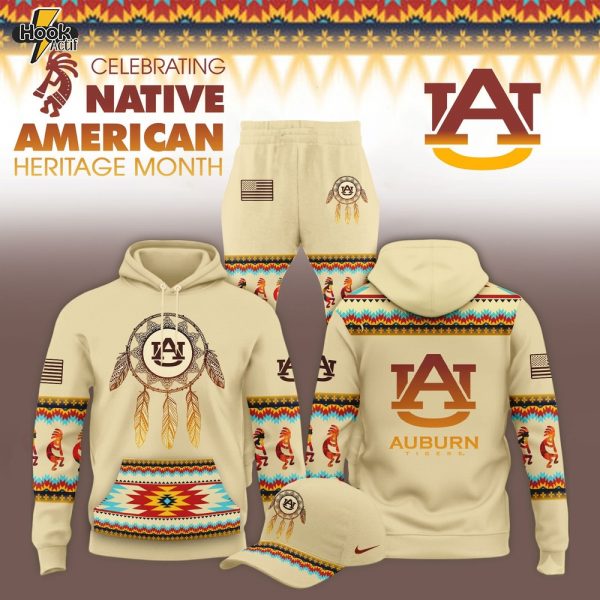 Auburn Tigers mascot Celebrating Native American Heritage Root 2025 Hoodie Jogger and Cap