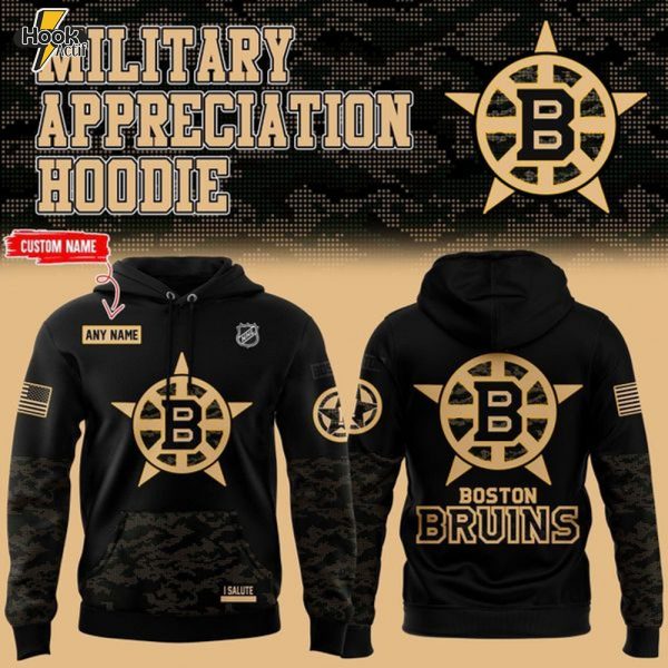 Boston Bruins '' Military Night '' Special Hoodie