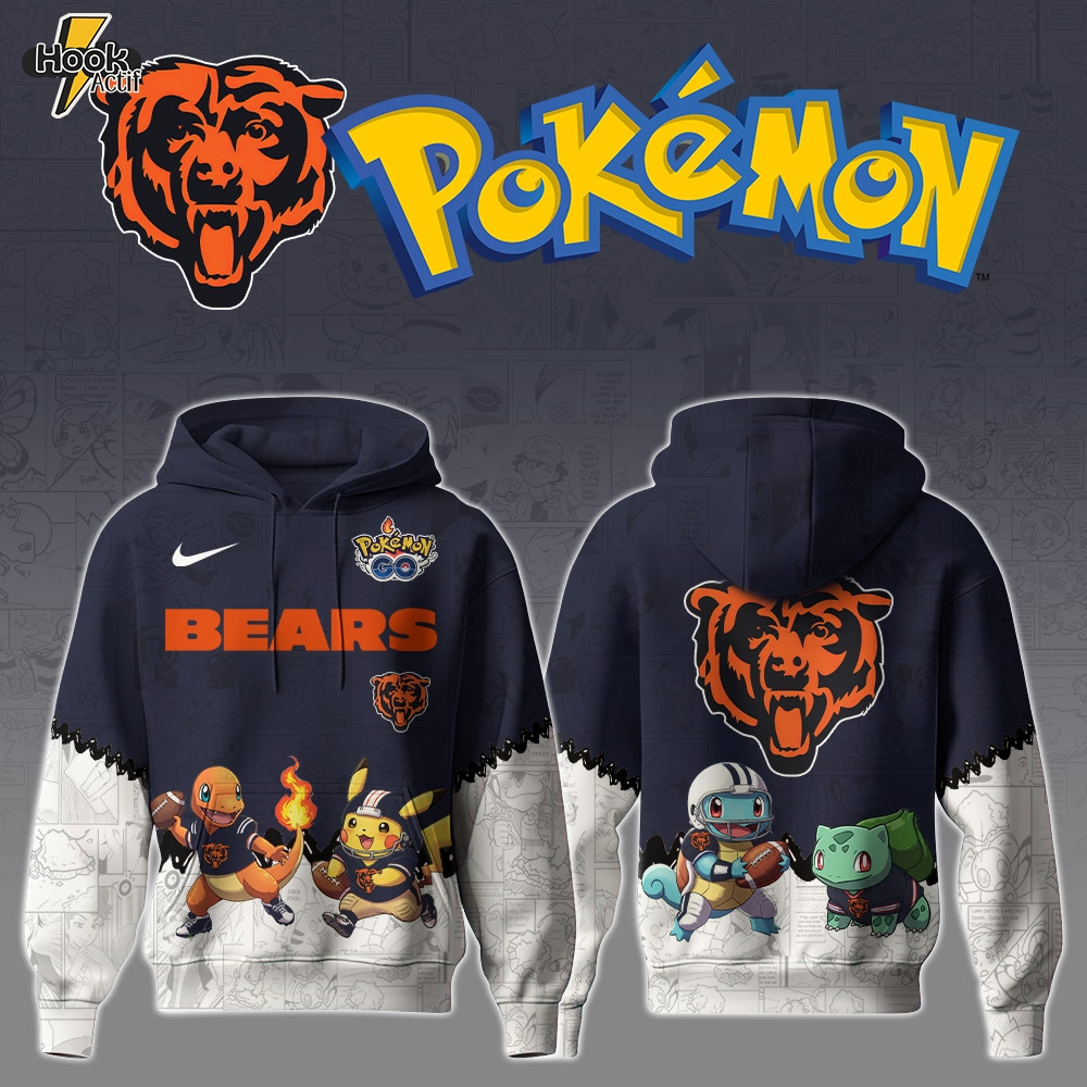 CHI Bears Special Pokemon Limited Edition Hoodie CHI Bears Special Pokemon Limited Edition Hoodie