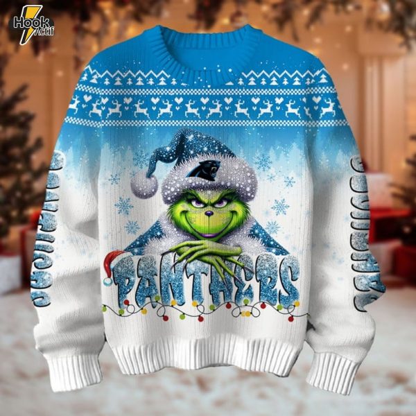 Carolina Panthers x Grinch Christmas Sweater