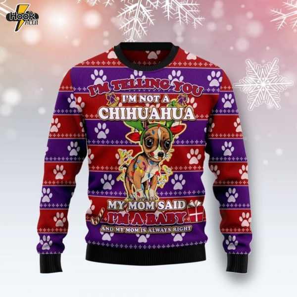 Chihuahua Baby Christmas Ugly Christmas Sweater
