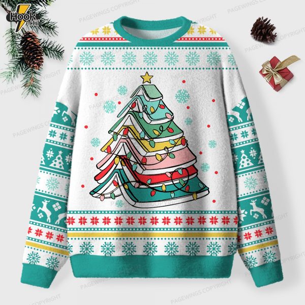 Christmas Book Unisex Ugly Knit Christmas Sweater