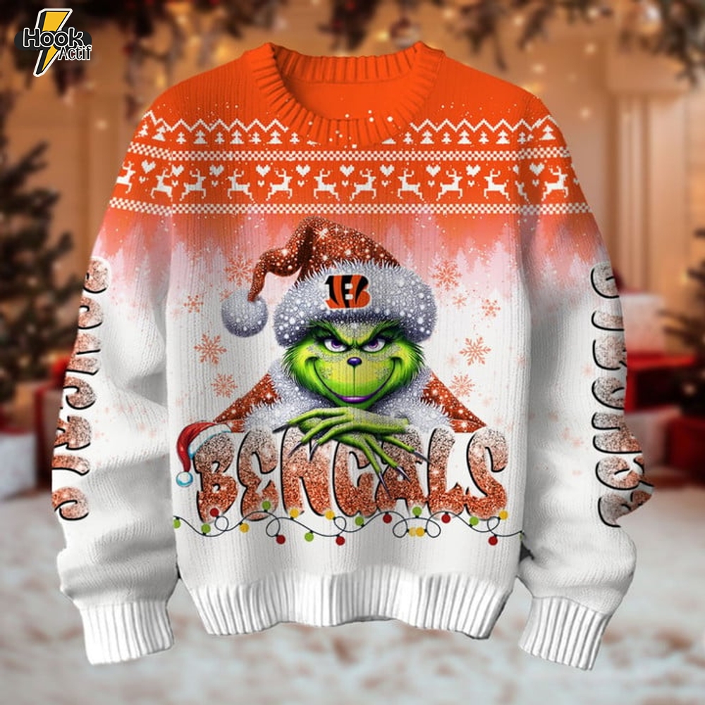Cincinnati Bengals x Grinch Christmas Sweater Cincinnati Bengals x Grinch Christmas Sweater