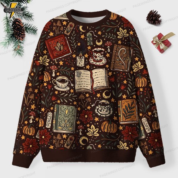 Cozy Reading Unisex Ugly Knit Christmas Sweater
