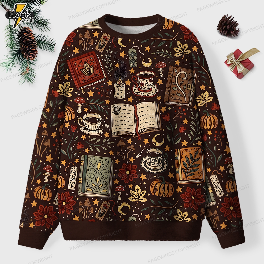 Cozy Reading Unisex Ugly Knit Christmas Sweater Cozy Reading Unisex Ugly Knit Christmas Sweater