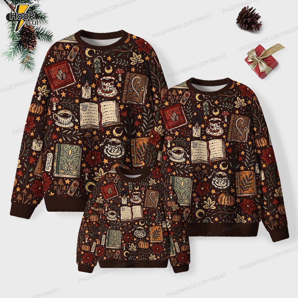 Cozy Reading Unisex Ugly Knit Christmas Sweater Cozy Reading Unisex Ugly Knit Christmas Sweater