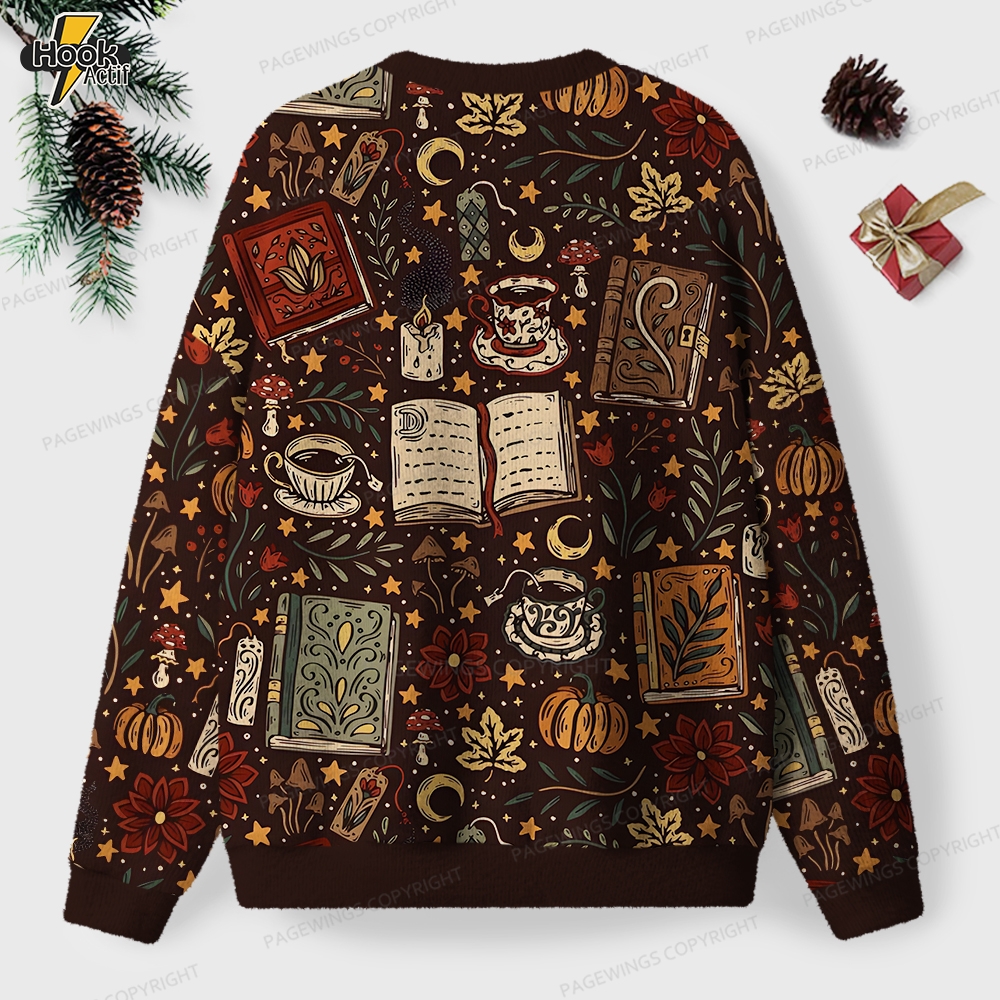 Cozy Reading Unisex Ugly Knit Christmas Sweater Cozy Reading Unisex Ugly Knit Christmas Sweater