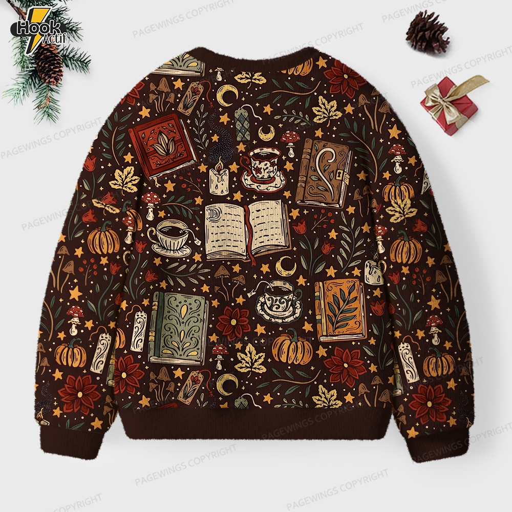 Cozy Reading Unisex Ugly Knit Christmas Sweater Cozy Reading Unisex Ugly Knit Christmas Sweater