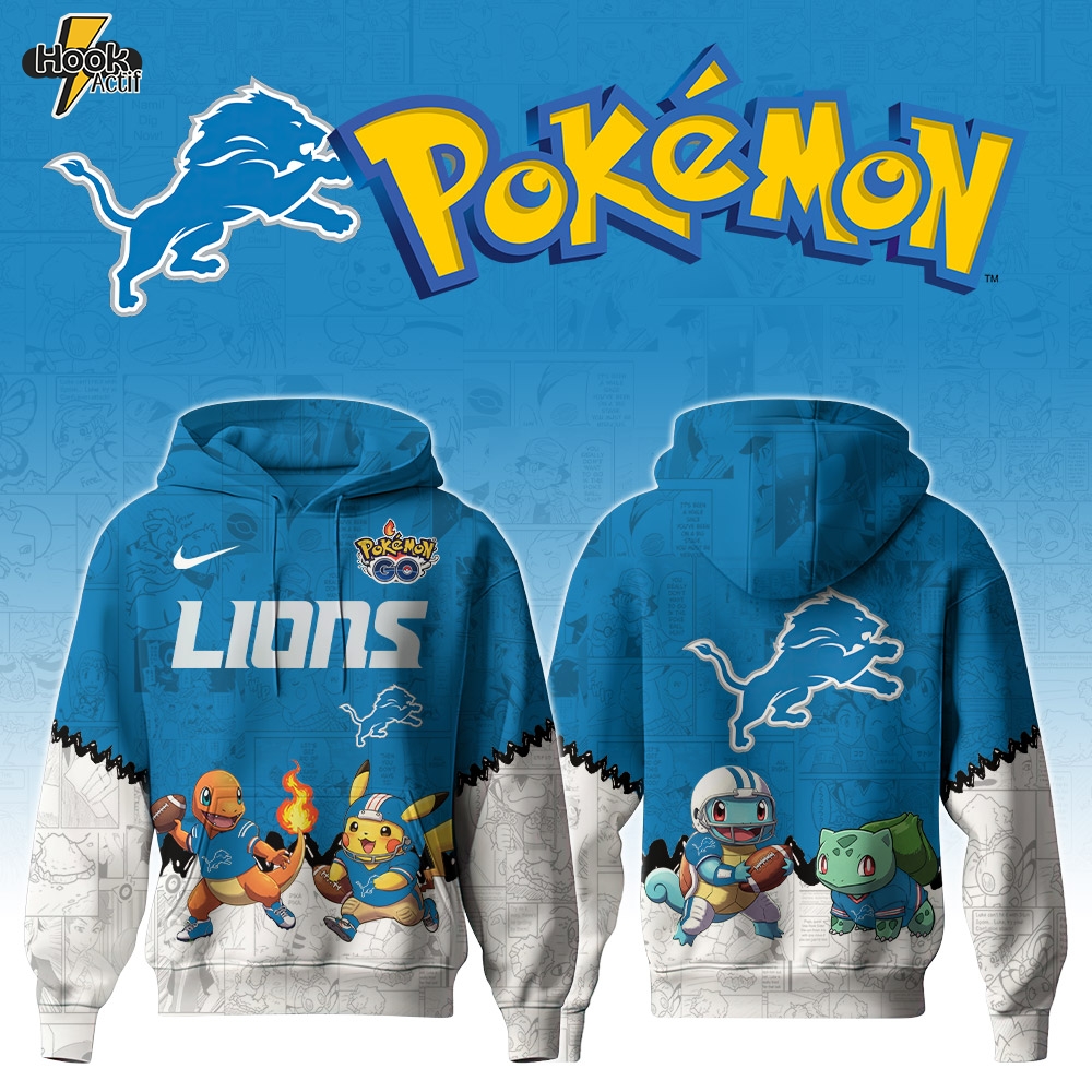 DET Lions Special Pokemon Limited Edition Hoodie DET Lions Special Pokemon Limited Edition Hoodie