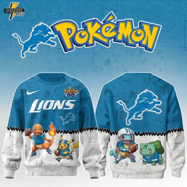 DET Lions Special Pokemon Limited Edition Sweatshirt