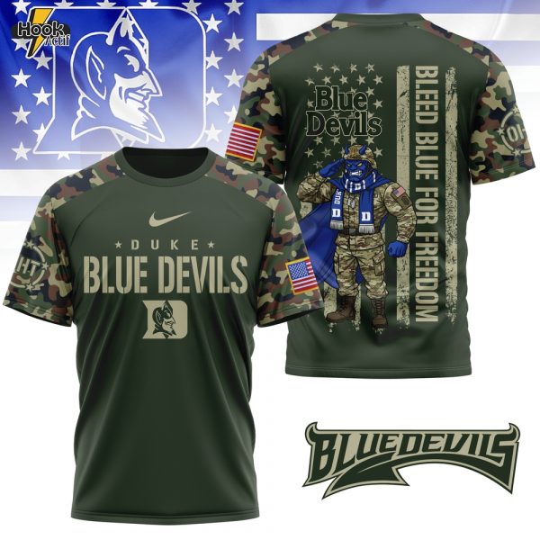 Duke Blue Devils Bleed Blue For Freedom 3D Tshirt