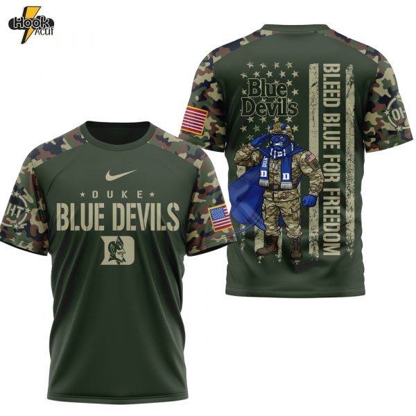 Duke Blue Devils Bleed Blue For Freedom 3D Tshirt – Buy Online at HookActif.com