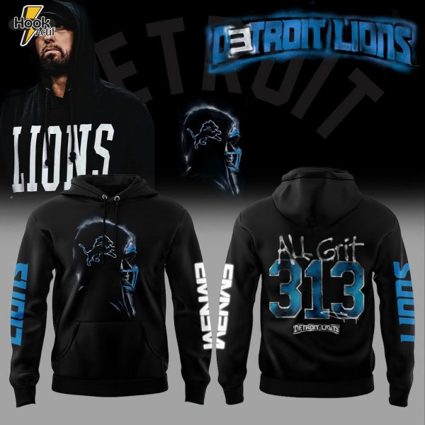 Eminem x Lions Available Collection 2025 Combo Black Hoodie