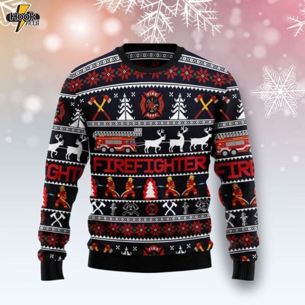 Firefighter Christmas Ugly Christmas Sweater