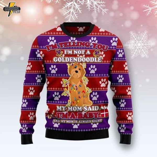Goldendoodle Baby Christmas Ugly Christmas Sweater