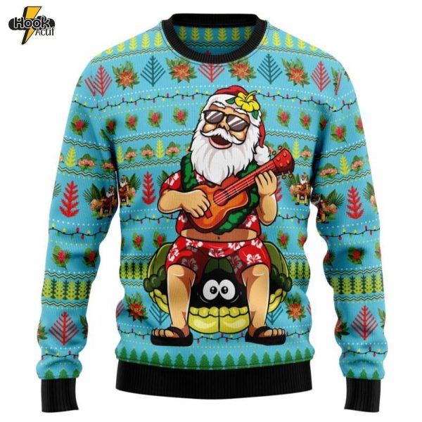 Hawaiian Christmas Santa Claus Ugly Christmas Sweater