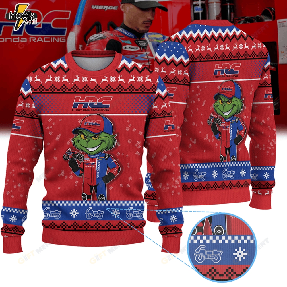 Honda HRC WorldSBK Team × Grinch Ugly Christmas Sweater Honda HRC WorldSBK Team × Grinch Ugly Christmas Sweater