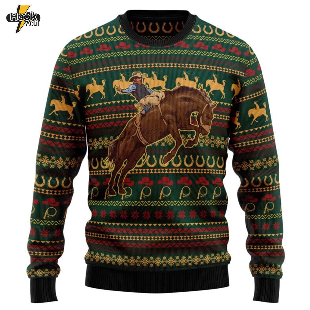 Amazing Cowboy Ugly Christmas Sweater Amazing Cowboy Ugly Christmas Sweater