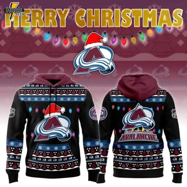 Colorado Avalanche 2025 Merry Christmas Hoodie