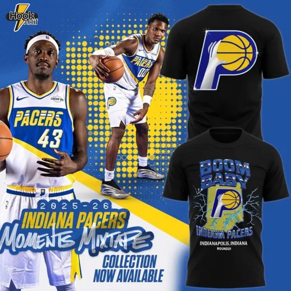 Exclusive Indiana Pacers Moments Mixtapes T-shirt - Black