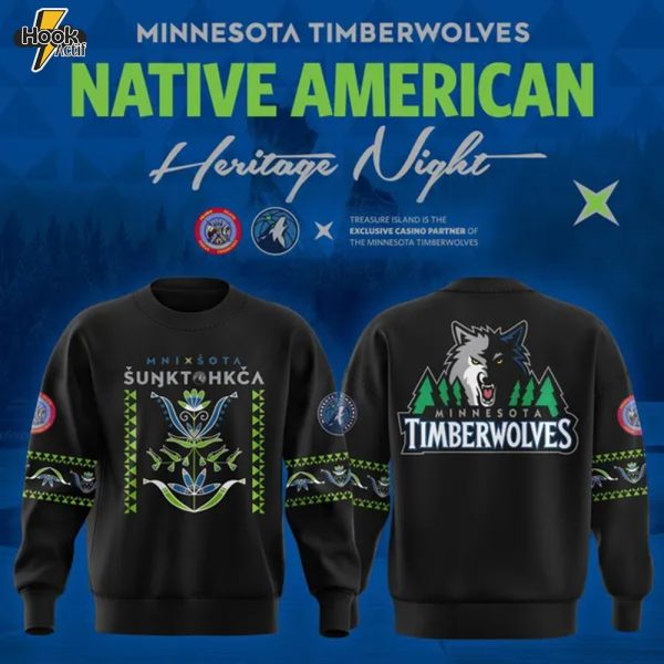 Minnesota Timberwolves 2025 Native Anmerican Heritage Night Sweatshirt
