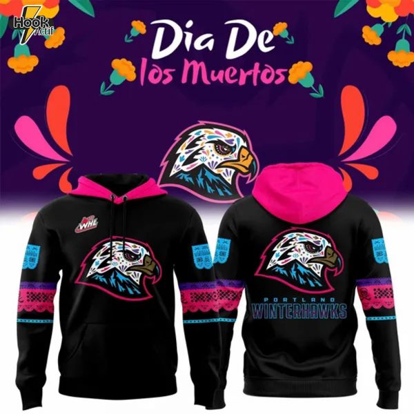 Portland Winterhawks Día de los Muerto 2025 Hoodie