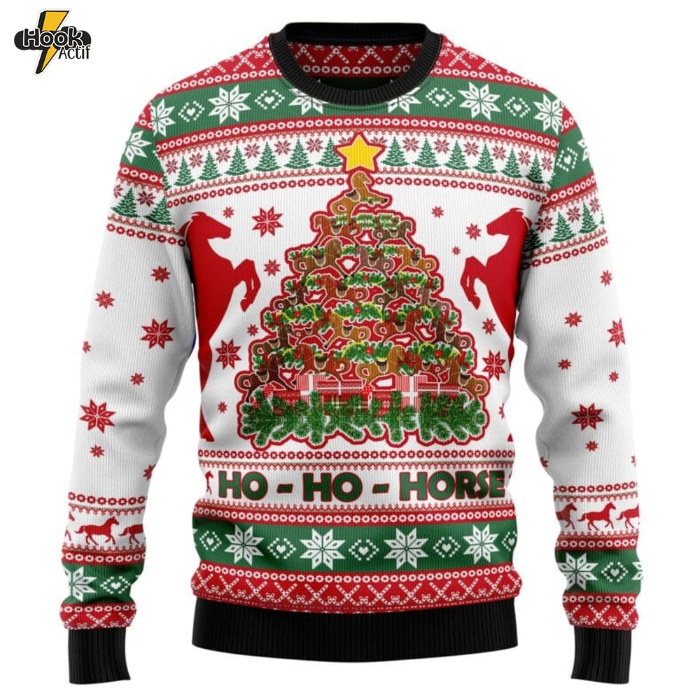 Horse Christmas Tree Ugly Christmas Sweater Horse Christmas Tree Ugly Christmas Sweater