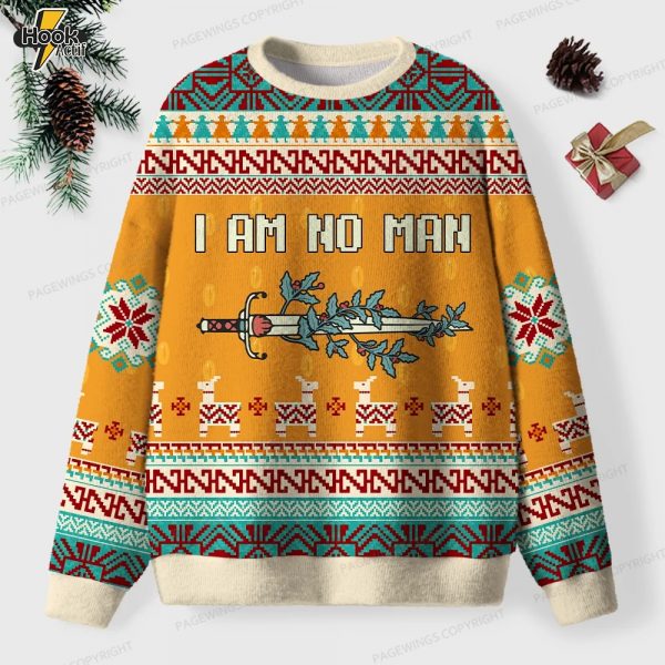 I Am No Man Unisex Ugly Knit Christmas Sweater