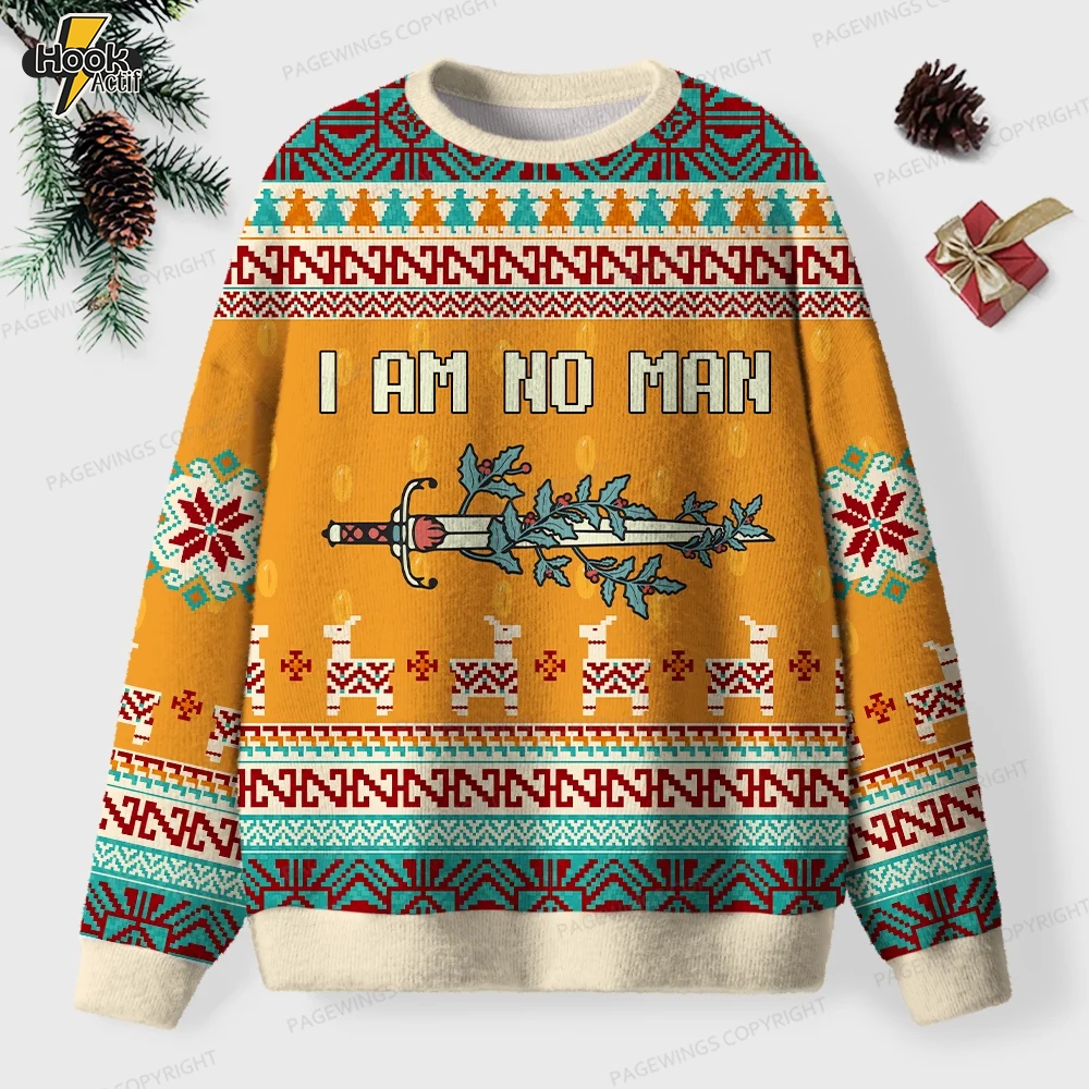 I Am No Man Unisex Ugly Knit Christmas Sweater I Am No Man Unisex Ugly Knit Christmas Sweater