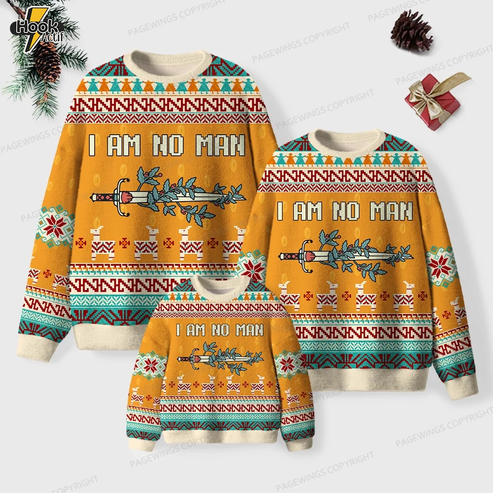I Am No Man Unisex Ugly Knit Christmas Sweater I Am No Man Unisex Ugly Knit Christmas Sweater