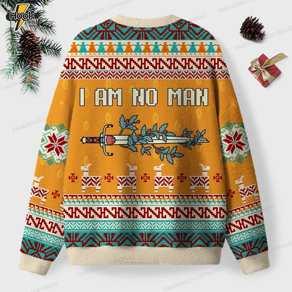 I Am No Man Unisex Ugly Knit Christmas Sweater I Am No Man Unisex Ugly Knit Christmas Sweater