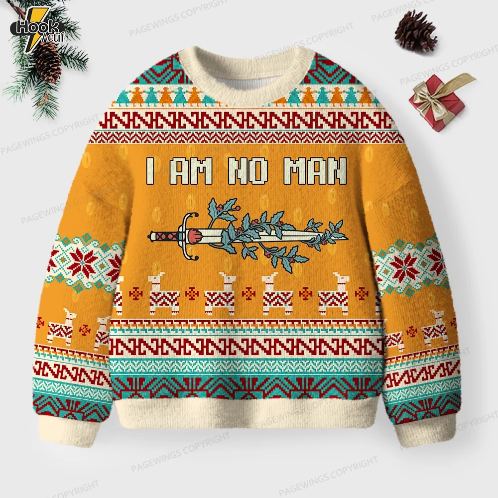 I Am No Man Unisex Ugly Knit Christmas Sweater I Am No Man Unisex Ugly Knit Christmas Sweater