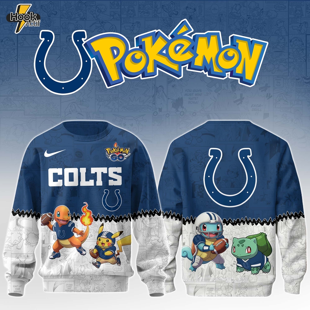 IND Colts Special Pokemon Limited Edition Sweatshirt IND Colts Special Pokemon Limited Edition Sweatshirt