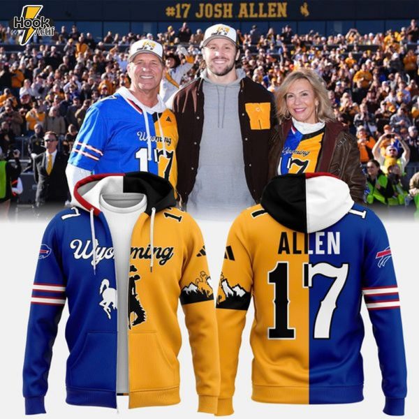 Josh Allen #17 Buffalo Bills x Wyoming Cowboys Zip Hoodie(V2)