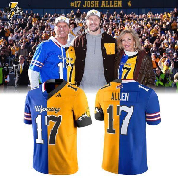 Josh Allen Jersey #17 Wyoming Cowboys Split Vapor Limited Football Stitched