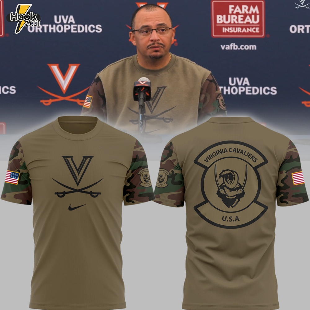Limited Edition Virginia Football Veteran Camo TShirt Limited Edition Virginia Football Veteran Camo TShirt