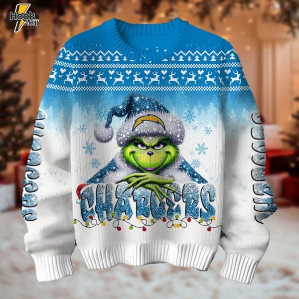 Los Angeles Chargers x Grinch Christmas Sweater