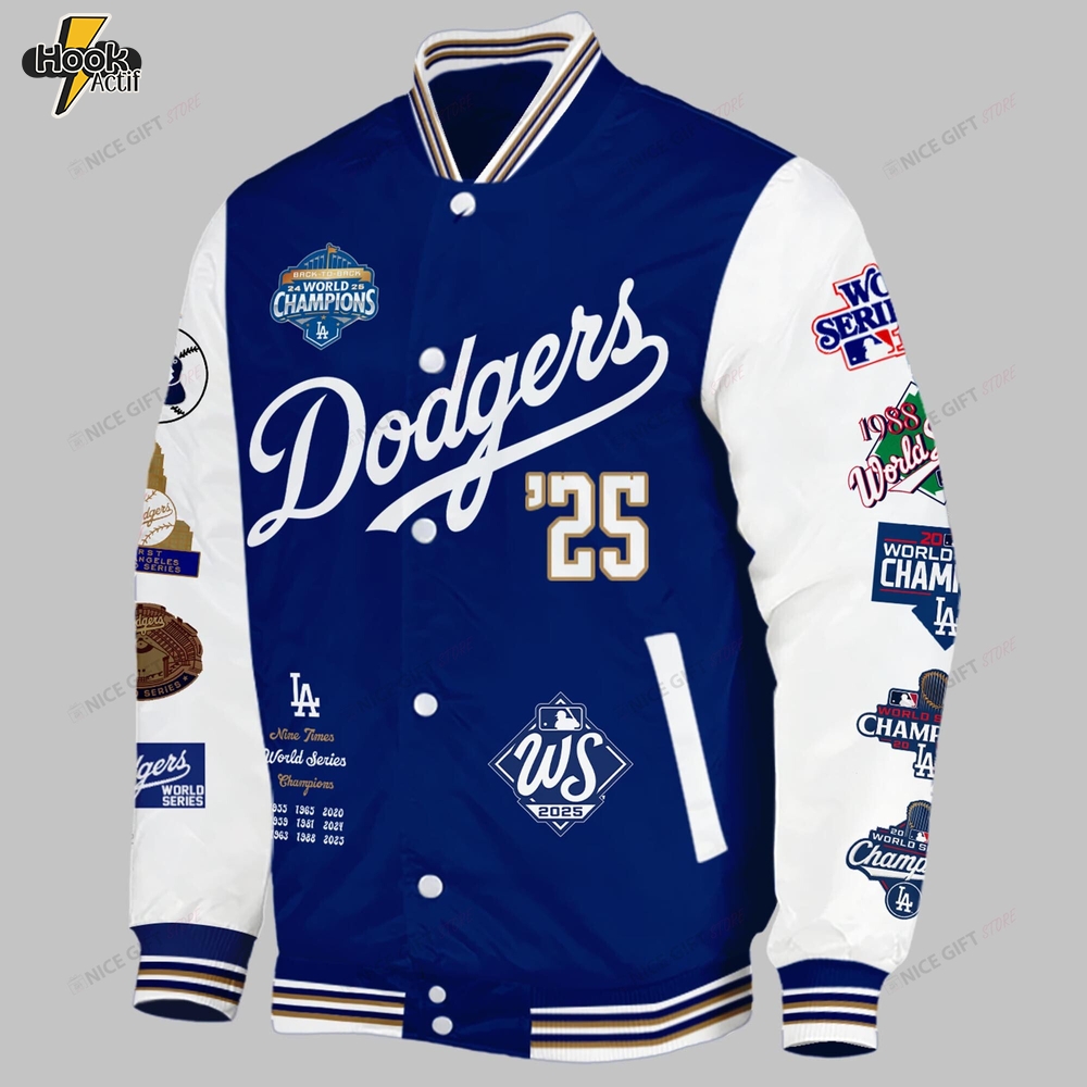 Los Angeles Dodgers World Series Champions 2025 Baseball Jacket Nicegift BJA Los Angeles Dodgers World Series Champions 2025 Baseball Jacket Nicegift BJA
