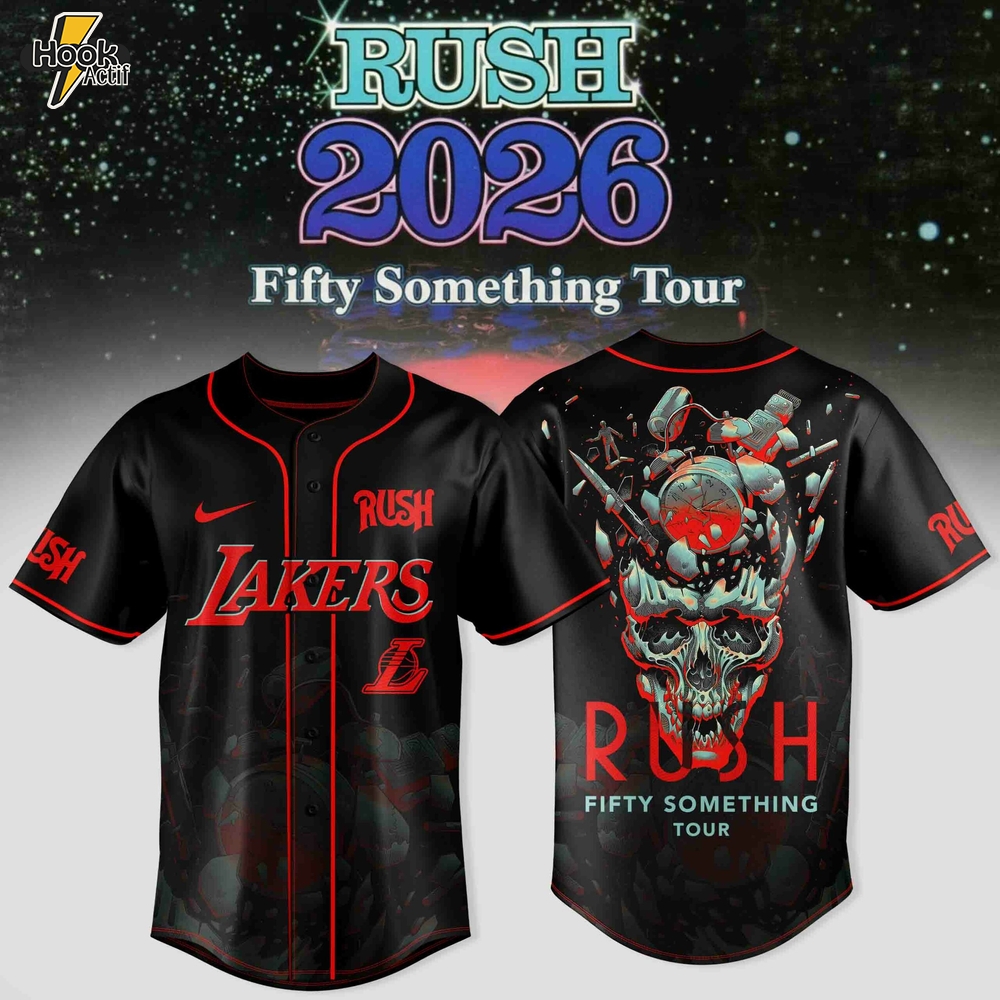Los Angeles Lakers x RUSH 2026 TOUR Baseball Jersey Los Angeles Lakers x RUSH 2026 TOUR Baseball Jersey