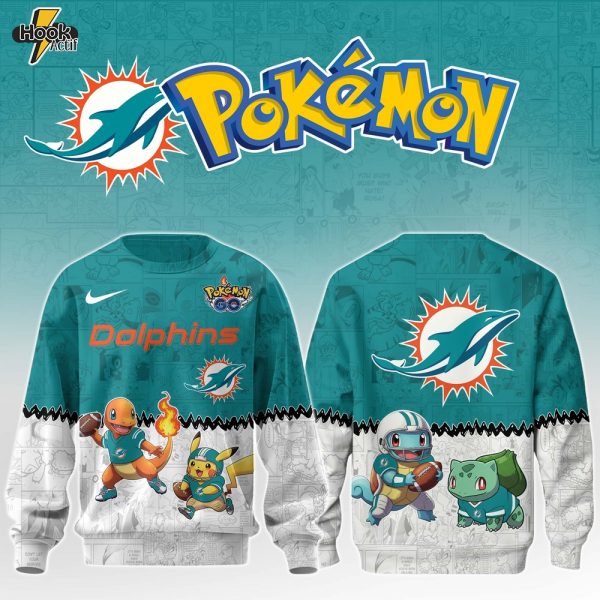 MIA Dolphins Special Pokemon Limited Edition Sweatshirt