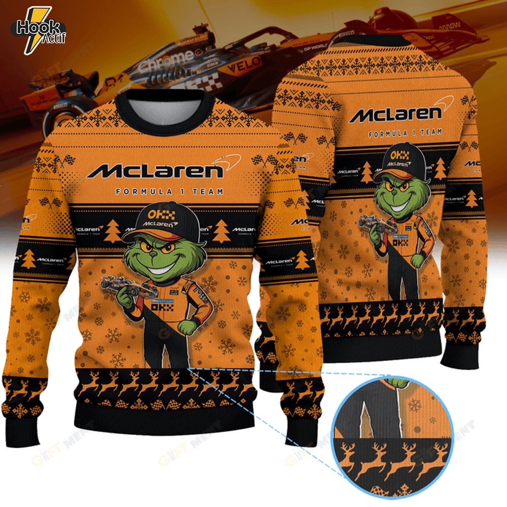 McLaren Formula 1 Team × Grinch Ugly Christmas Sweater II McLaren Formula 1 Team × Grinch Ugly Christmas Sweater II