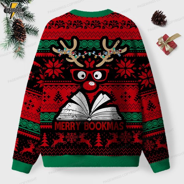 Merry Bookmas Unisex Ugly Knit Christmas Sweater – Buy Online at HookActif.com