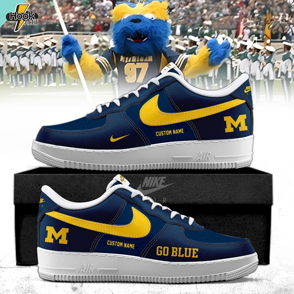 Michigan Wolverines football Limited Edition AF1 Sneakers Michigan Wolverines football Limited Edition AF1 Sneakers