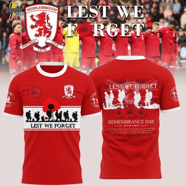Middlesbrough FC Lest We Forget Limited Edition Shirt